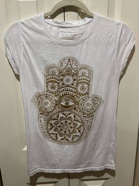 Massimo Rebecchi Hamsa Hand Gold Printed Tee , size S